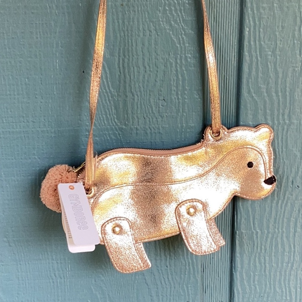 Gymboree Rose Gold Bear Purse